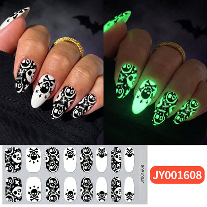 Halloween-Themen Glow-in-the-Dark Nagel-Wraps