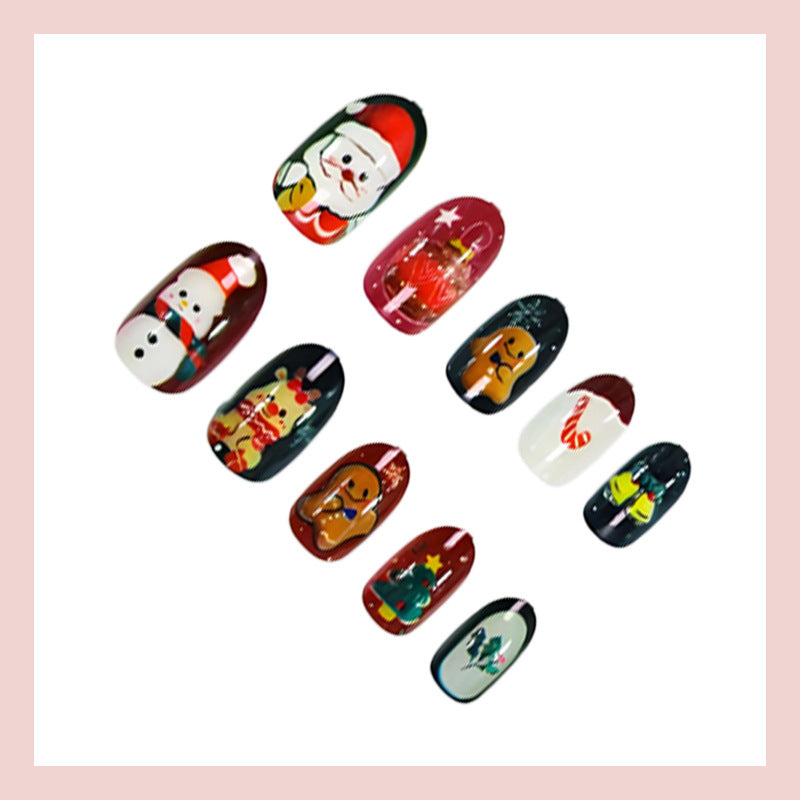 Kunstnagelset mit festlichen Weihnachtsmotiven Brehn 1787561395
