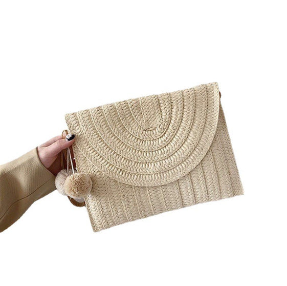 Damen Clutch aus geflochtenem Naturmaterial Brehn
