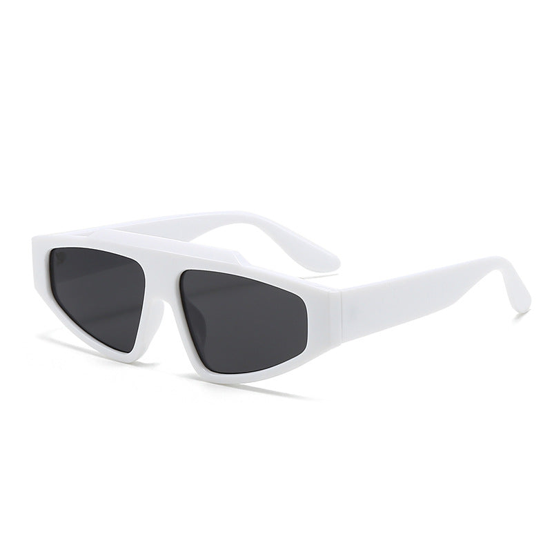 Damen futuristische Designer-Sonnenbrille mit markantem Rahmen Brehn