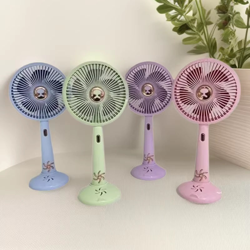 Unisex Tragbarer Mini-Ventilator mit ergonomischem Standfuß und variabler Geschwindigkeitskontrolle Brehn