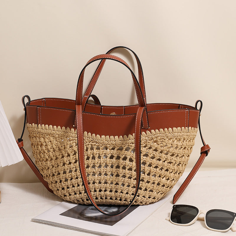 Handgefertigte Strohtasche Brehn