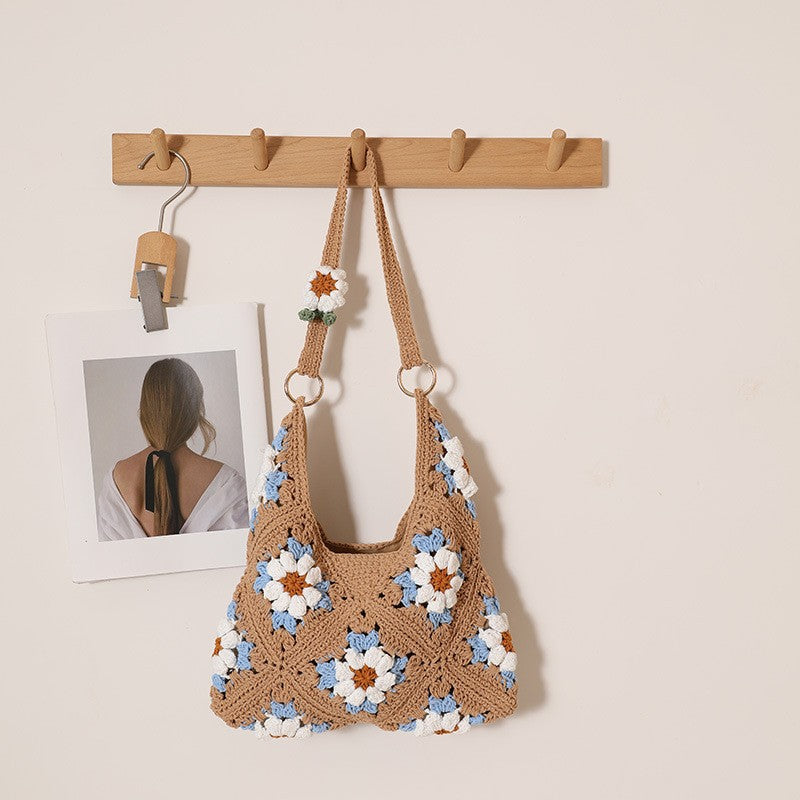 Handgefertigte Häkelhandtasche Im Floralen Design Brehn