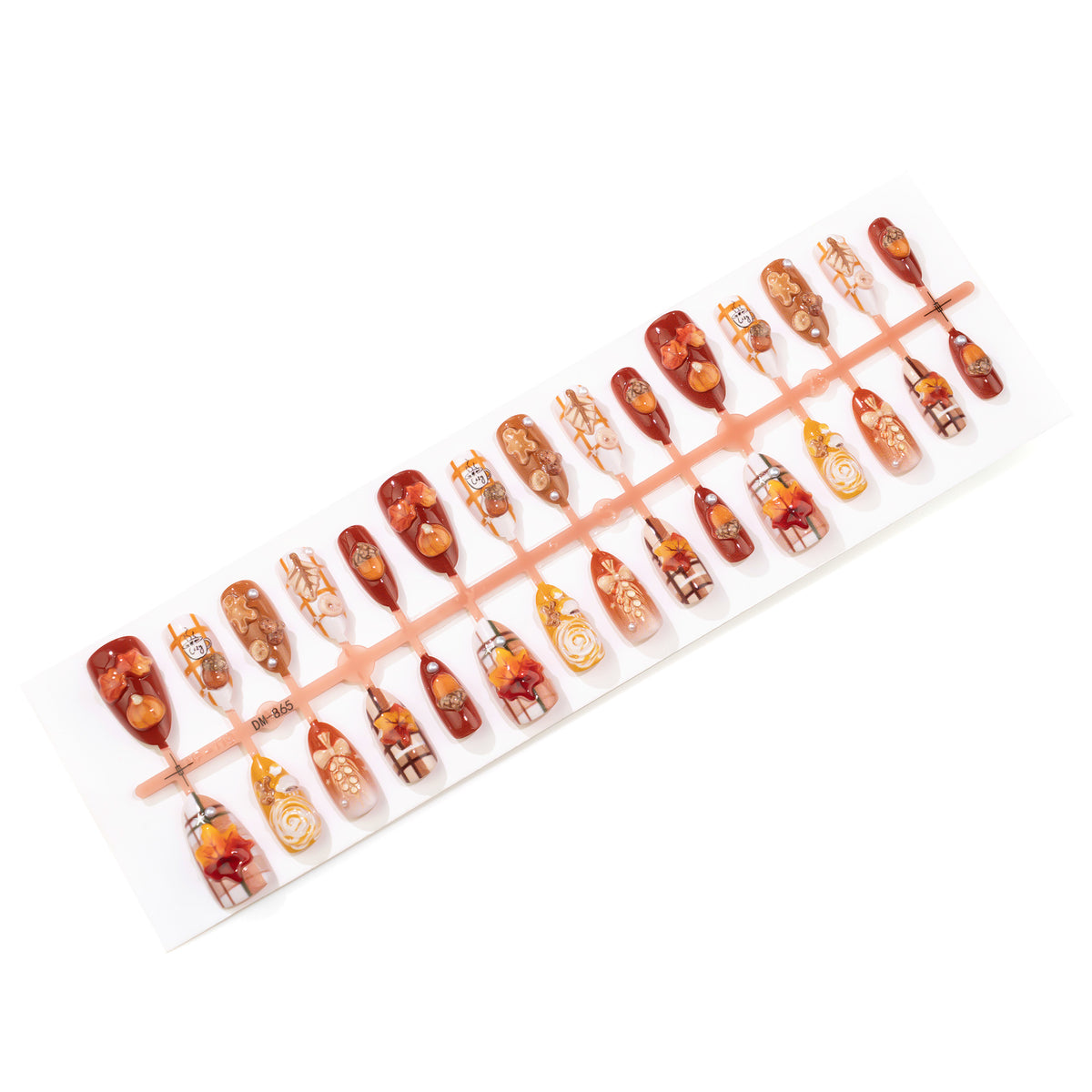 Herbstlich inspiriertes dekoratives Press-On Nagelkunst Set Brehn