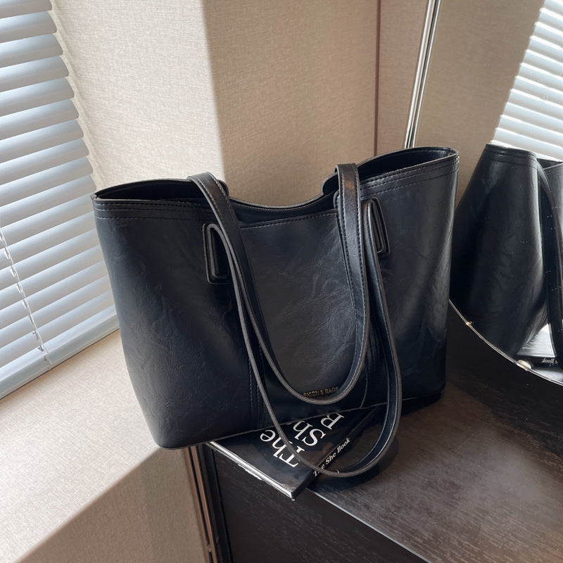 Klassische Leder Tragetasche Brehn