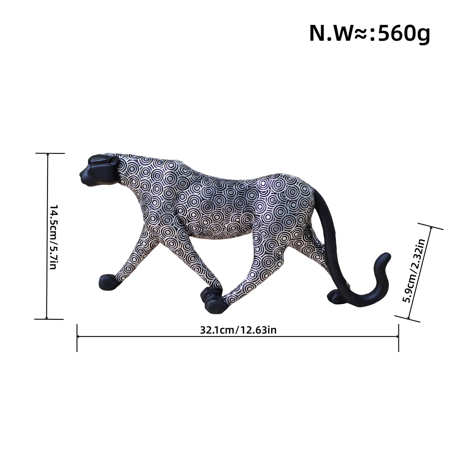 Künstlerische Dekorative Wildkatze Skulptur Brehn