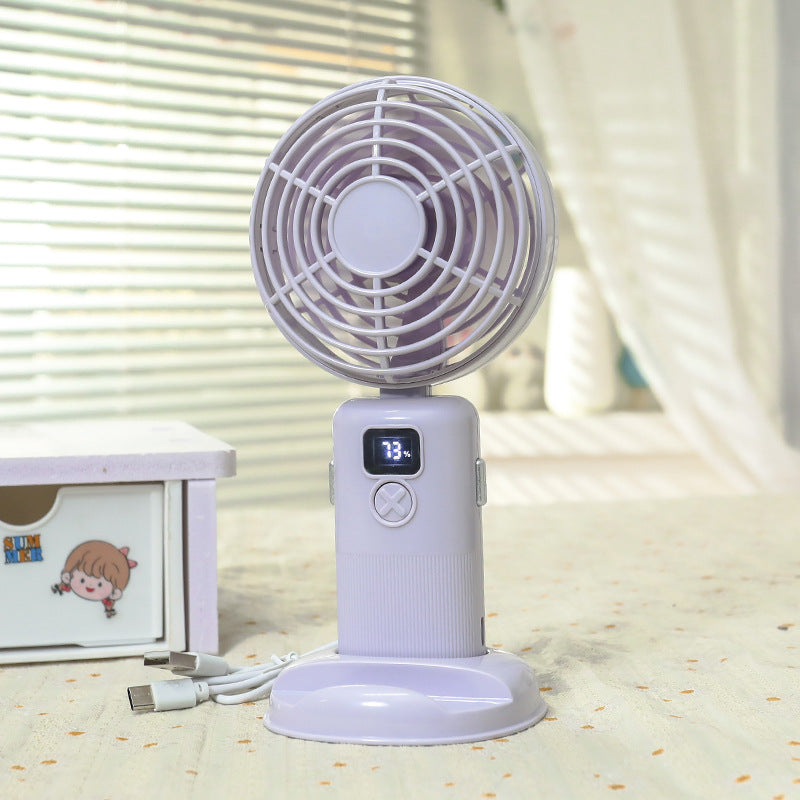 Frauen Tragbarer Mini Ventilator mit Digitalanzeige Brehn