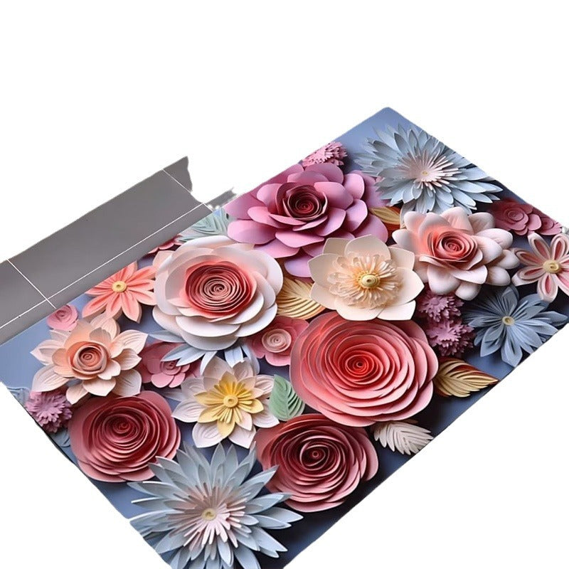 Künstlerisches Blumenmuster Badezimmermatte Brehn