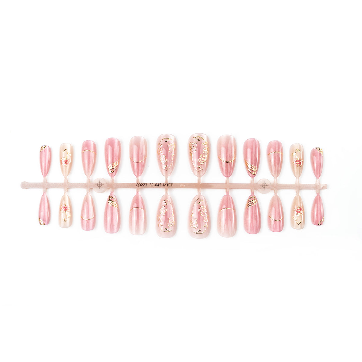 Künstlerisches, blumeninspiriertes Press-On-Nagelkunstset Brehn