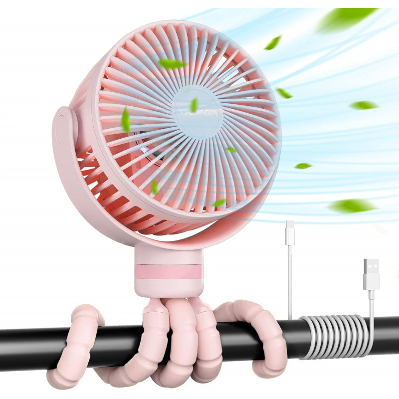Unisex flexibler USB-Ventilator mit drehbarem Kopf und innovativer Halterung Brehn