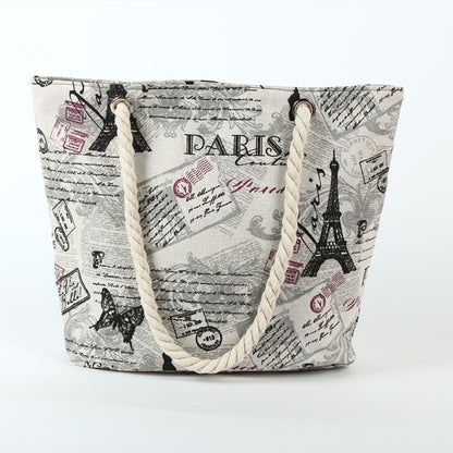 Strandtasche Im Maritimen Design mit Robusten Seilgriffen Brehn