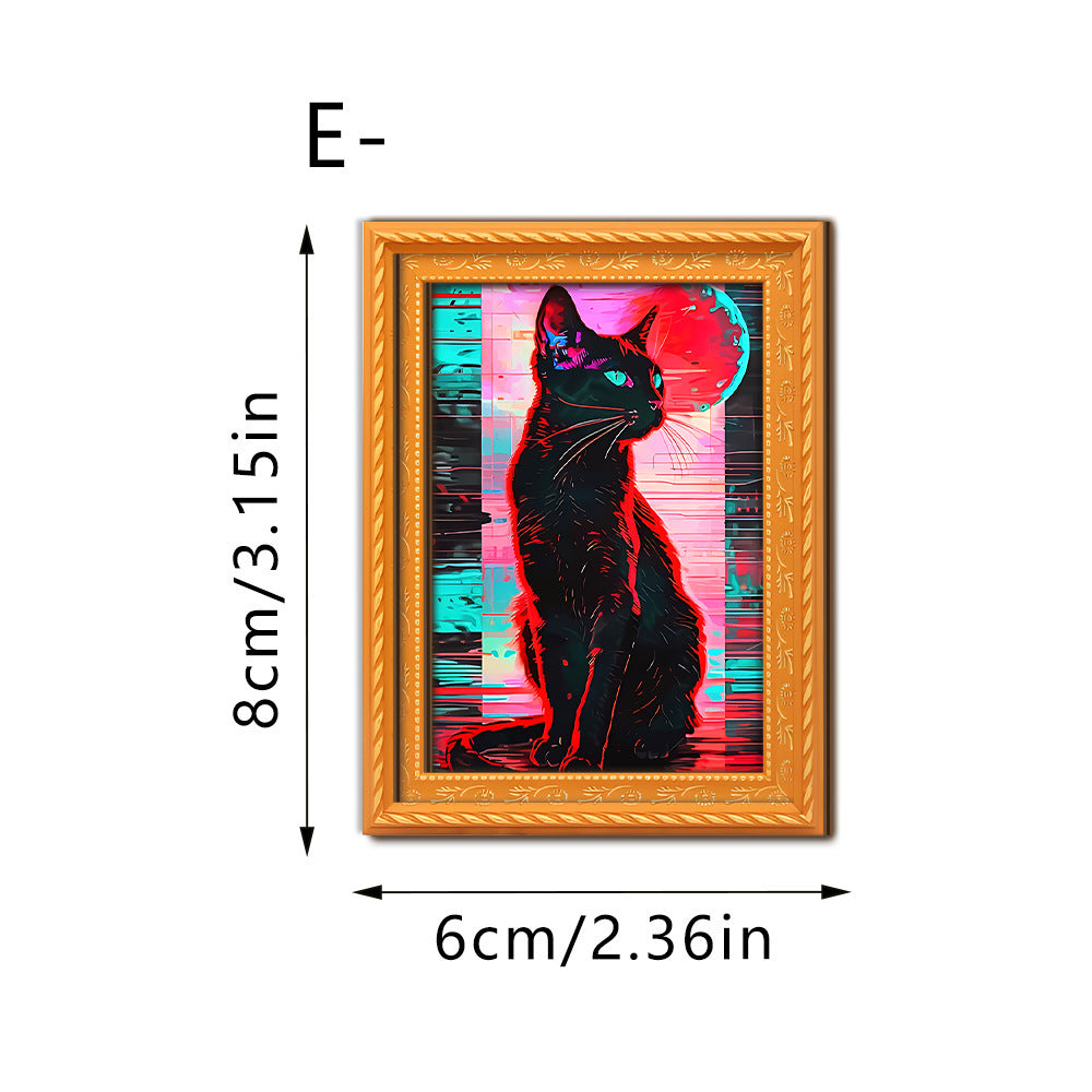 Dekorative Katzenkunst mit futuristischem Design Brehn
