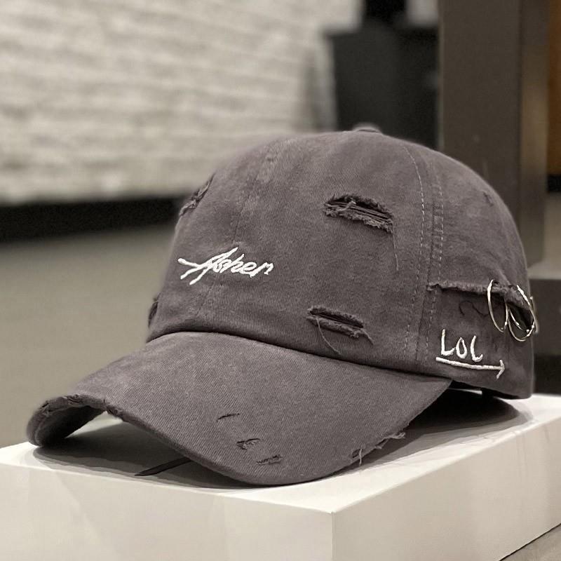 Herren Distressed Denim Cap Brehn