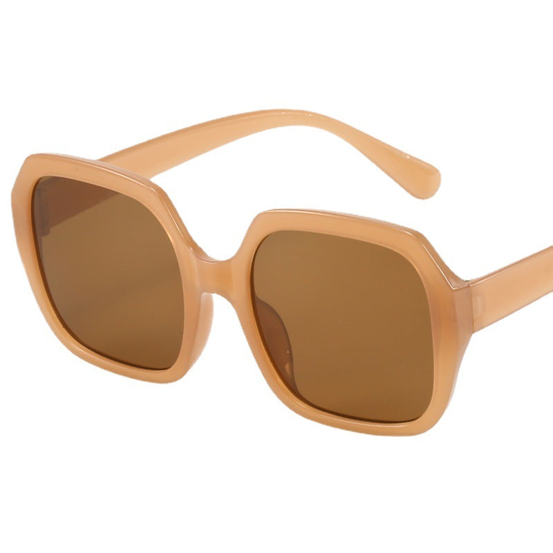 Damen Modische Oversized-Sonnenbrille mit extravaganten Leopardendetails Brehn
