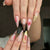 Elegante Blumen Stiletto Nagelverlängerungen Brehn