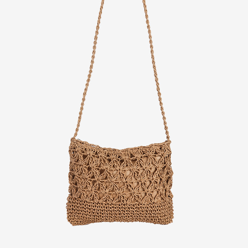Damen Handgeknüpfte Umhängetasche mit floralem Design Brehn