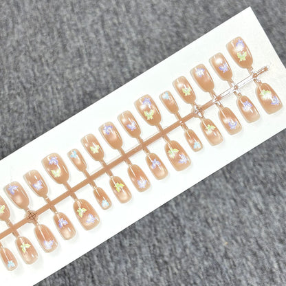 Künstlerisches Press-On Nagelset Brehn