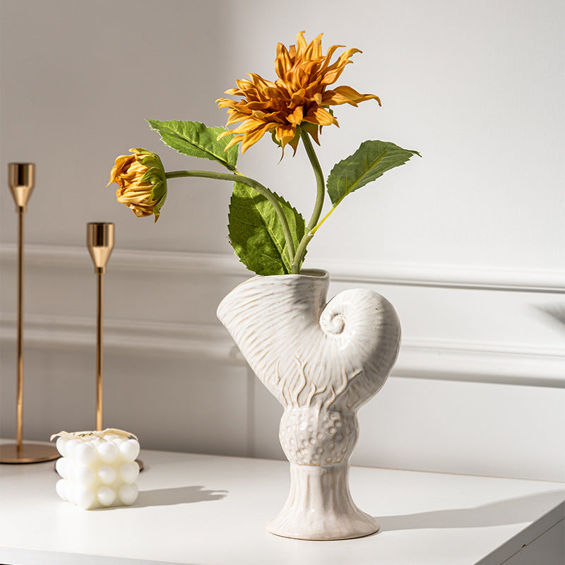 Handgemachte Nautilus-Schale Keramische dekorative Vase