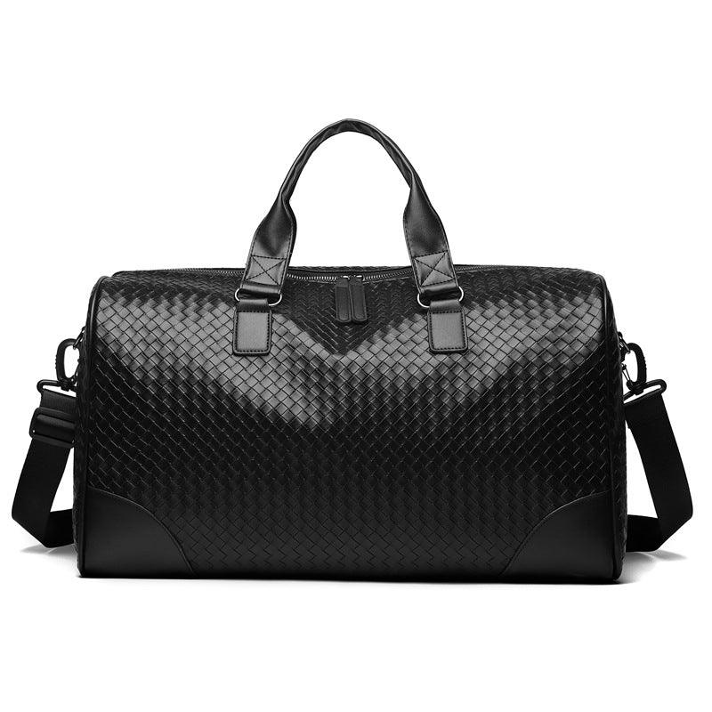 Luxuriöse Gewebte Leder Wochenend Reisel Tasche Brehn