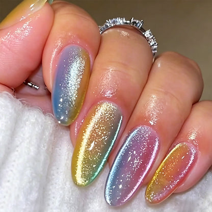 Iridescent Glitter Nagelkunst Erweiterungen Brehn