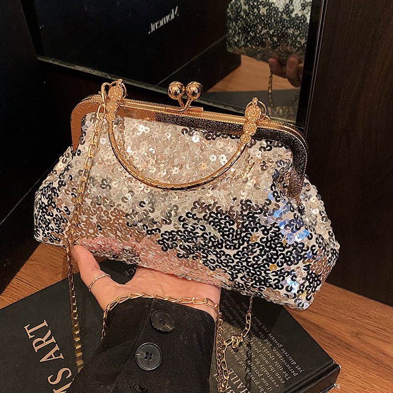 Elegante Pailletten Abendtasche