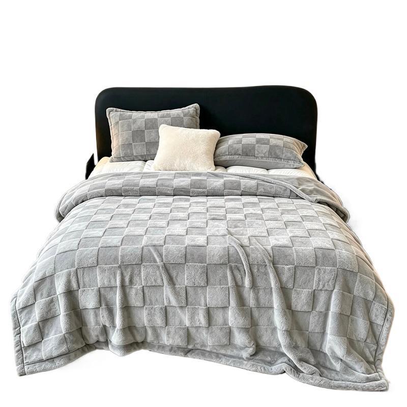 Strukturiert Patchwork Fleece Decke Brehn