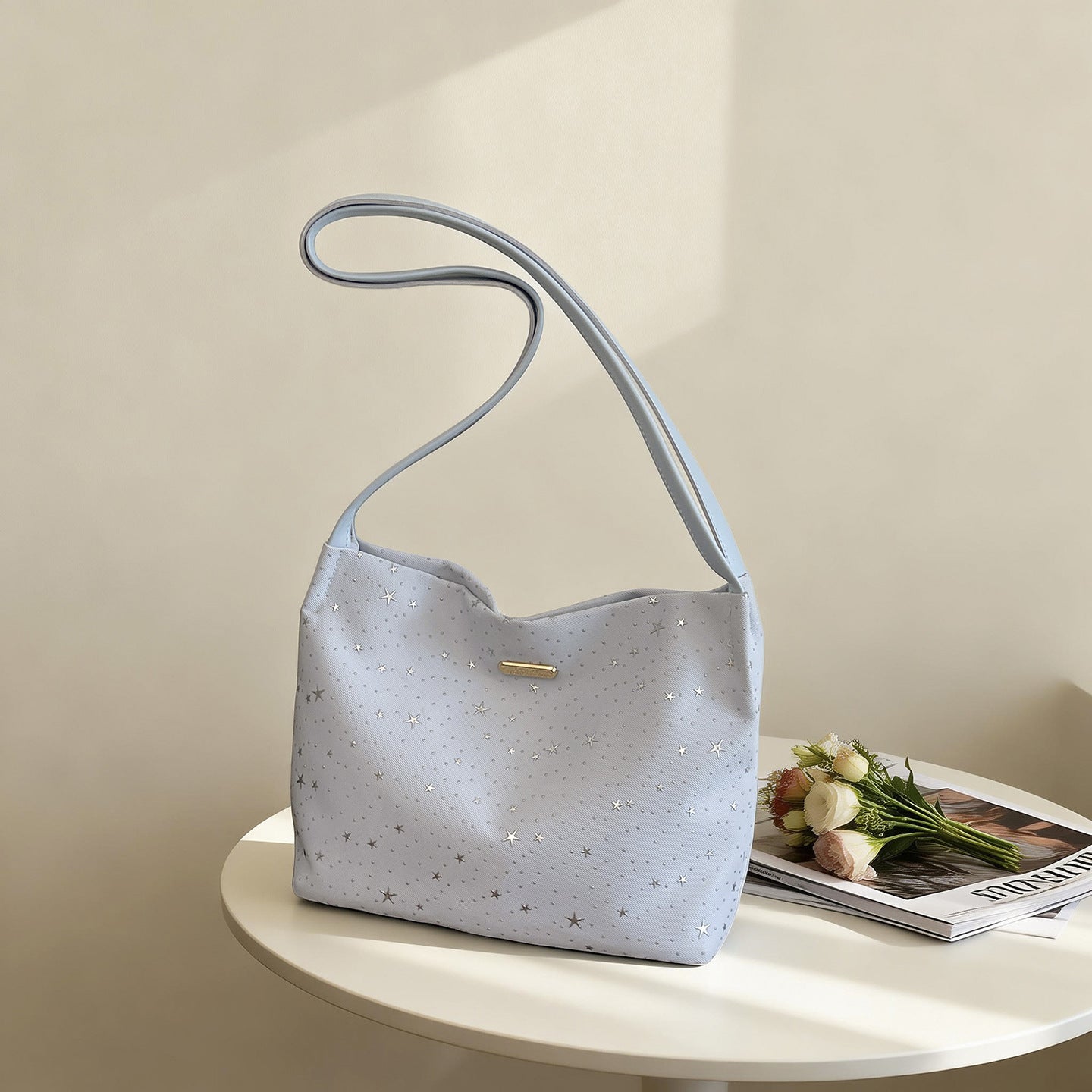 WoStylish Star-beschmückte Hobo-Tasche Brehn