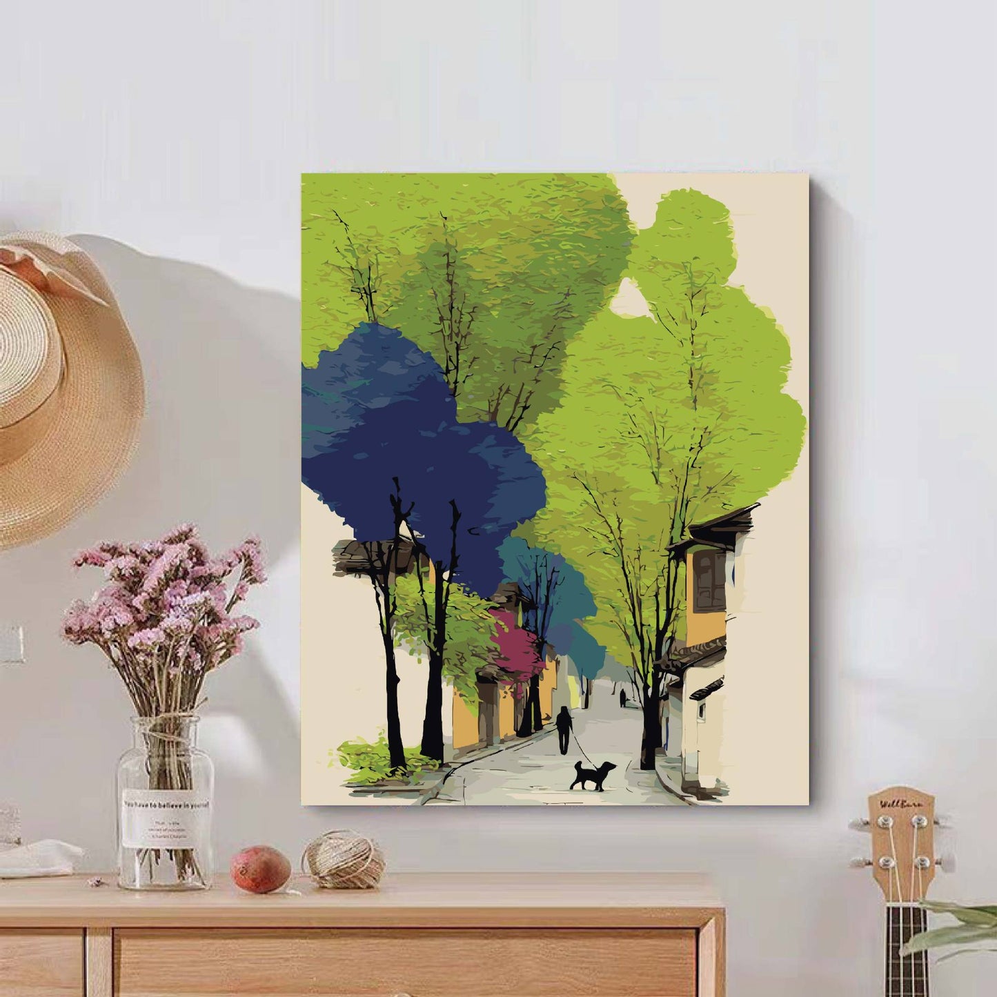 Natur-inspiriertes ruhiges Landschafts-Canvas-Kunstwerk Brehn