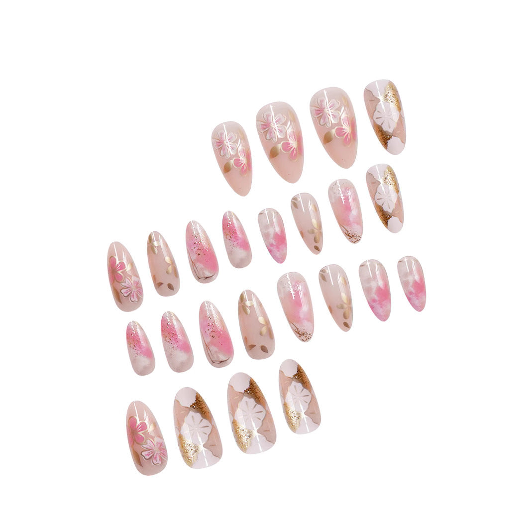 Floral Elegante Press-On Nagelkunst Set Brehn