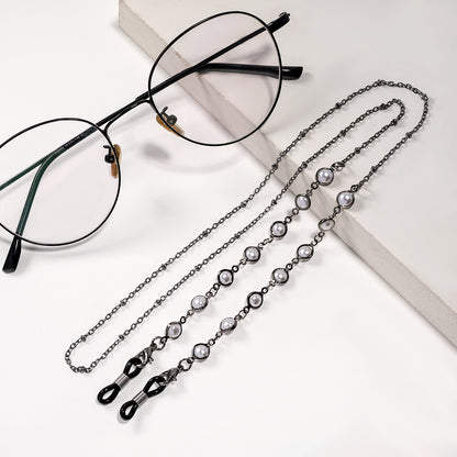 Elegante perlenverzierte Brillenleine Brehn