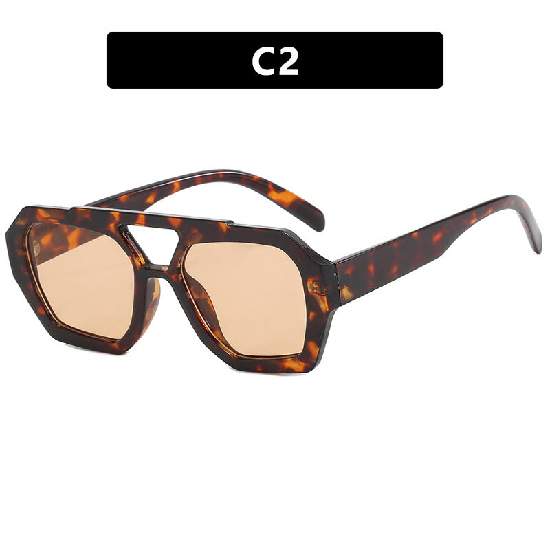 Damen geometrische Sonnenbrille aus robustem Kunststoff mit polarisierten Gläsern Brehn