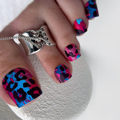 Künstlerische Leopard-Print Nagelkunstverlängerungen Brehn