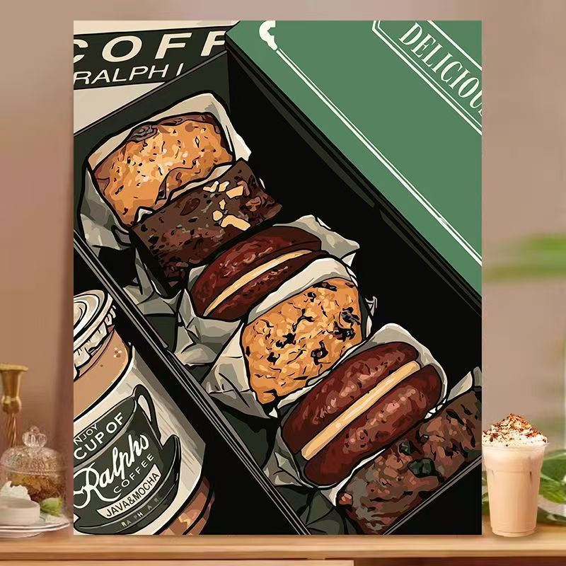 Dessert-inspiriertes dekoratives Leinwandkunstwerk Brehn