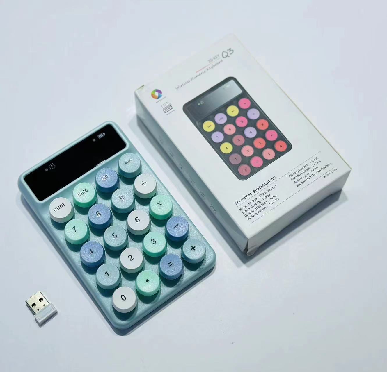 Kabellose Retro Taschenrechner-Tastatur Brehn