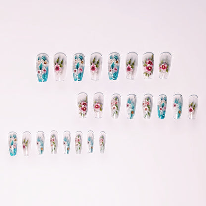 Blumen Gel Nagelkunst Design Brehn