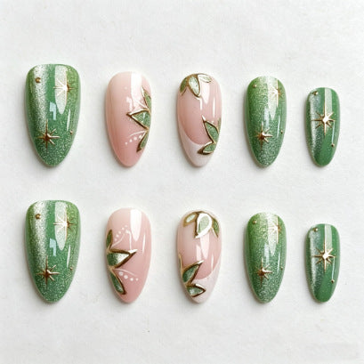 Botanische Florale Press-On Nagelspitzen Brehn