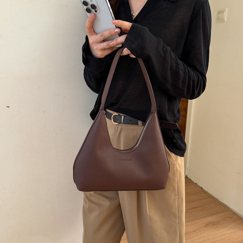 Texturierte Hobo-Schultertasche Brehn
