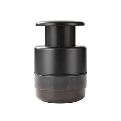 Compact Push-Down Garlic and Herb Chopper with Safety Container