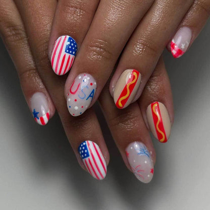 Patriotisches Nagelkunst-Set