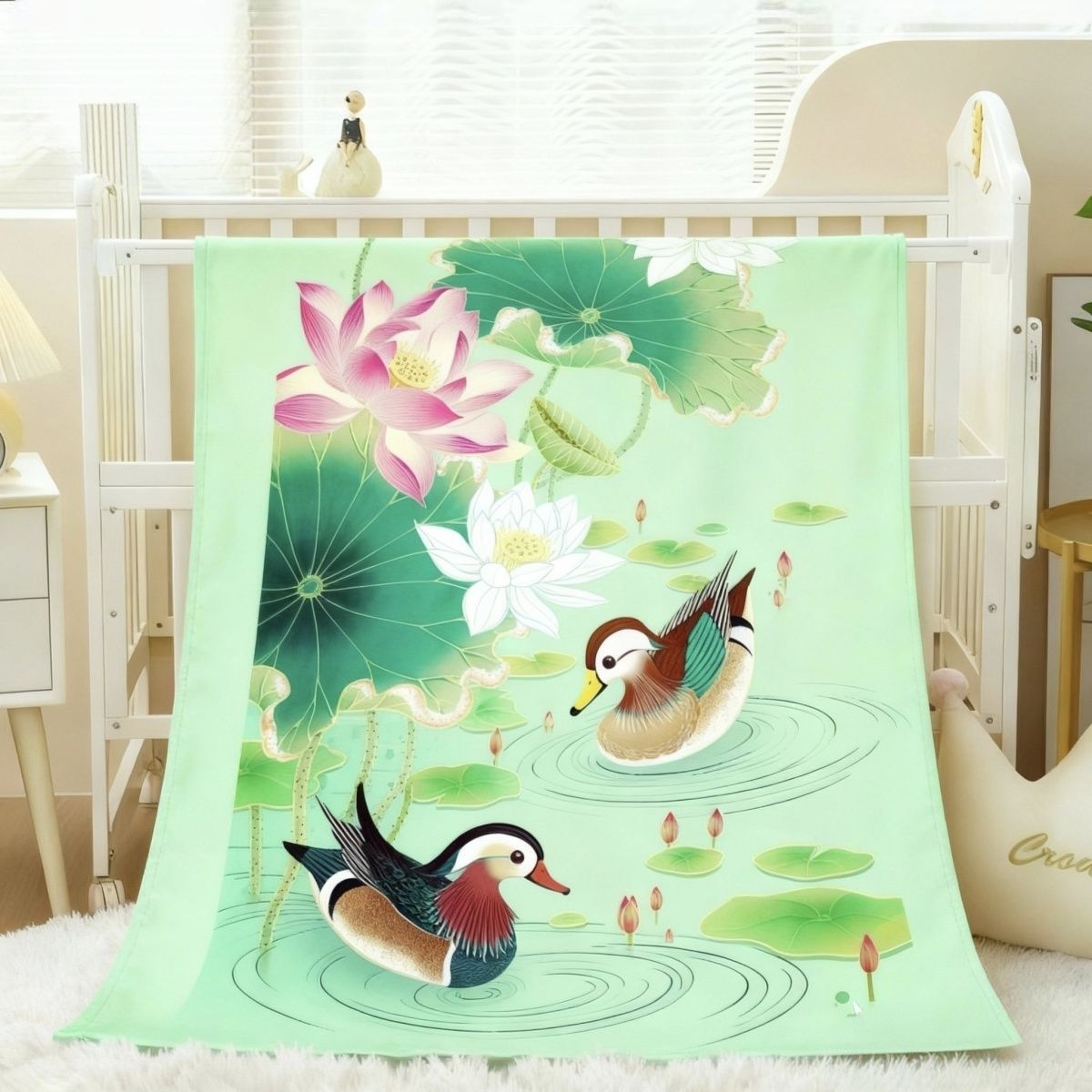 Künstlerisch von der Natur inspirierte Kuscheldecke