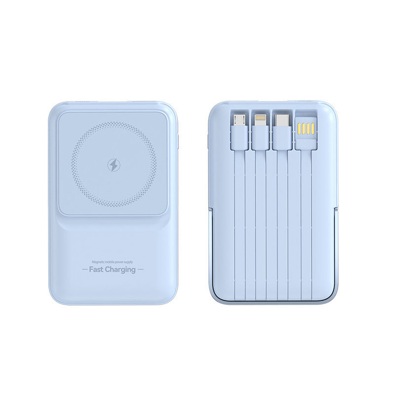 Tragbare Powerbank mit Magnetladetechnologie und Integriertem Kabelmanagement Brehn