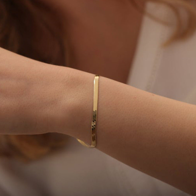 Sleek Snake Chain Bracelet Brehn