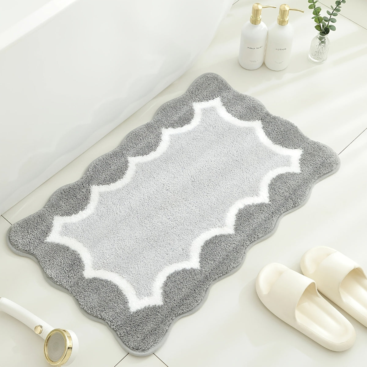 Premium weicher Plüsch Badezimmer Teppich Brehn