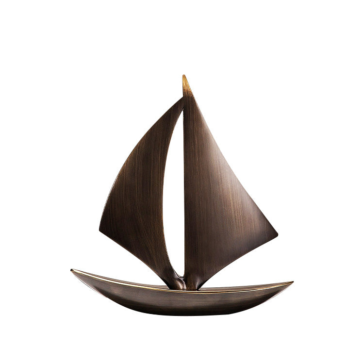 Maritimen Decorativen Segelboot Skulptur