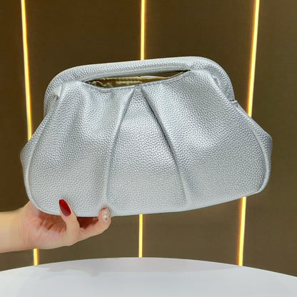 Metallic Texturiertes Abend Clutch