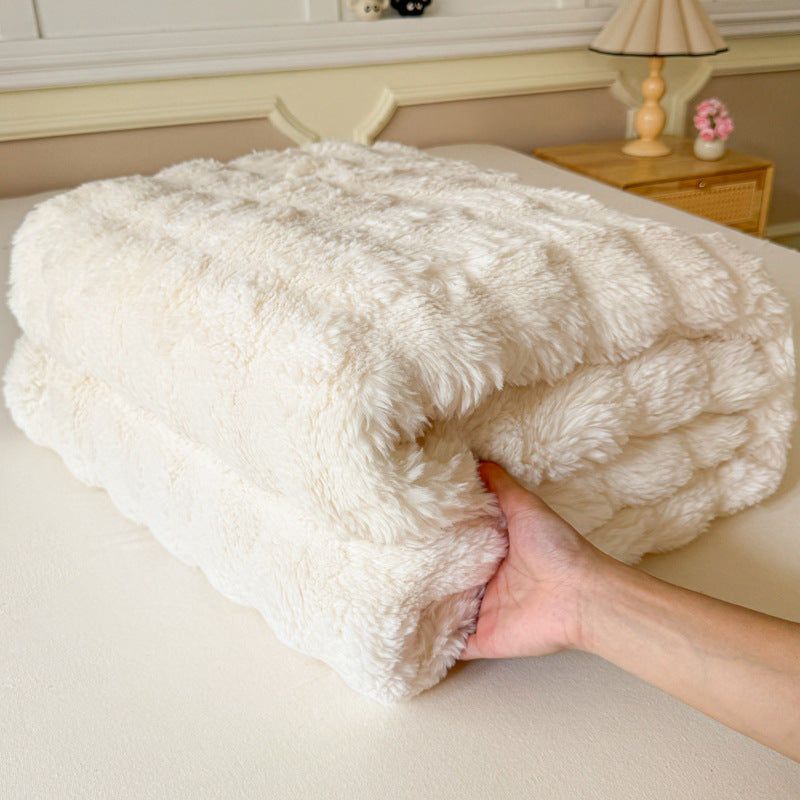 Ultra-weiche strukturierte Fleece-Decke Brehn