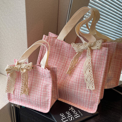 Spitzen-Detail Strukturierte Tote Bag