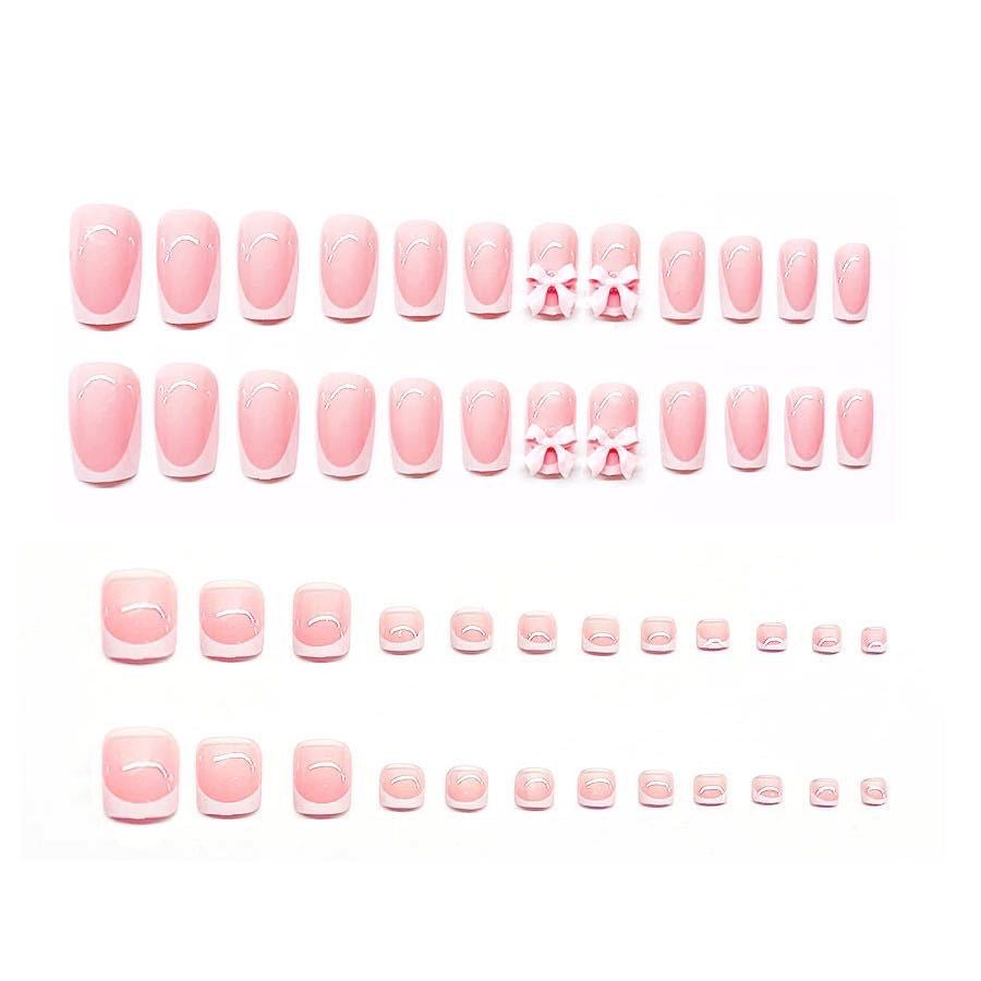 Elegantes French Tip Nagelkunst Set Brehn