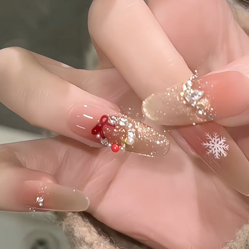 Kunstnagelset mit festlichem Design Brehn