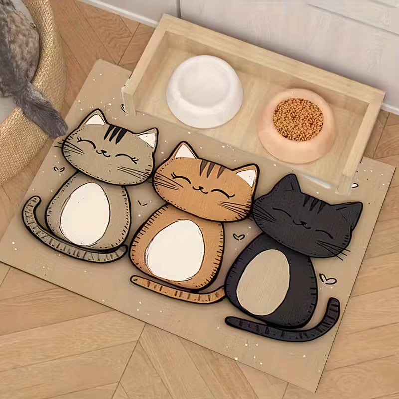 Süßes Katzen-Themen-Futtermatte